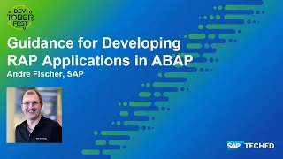 Guidance for developing RAP applications in ABAP