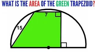 Can you find area of the Green shaded Trapezoid? | (Trapezium) | #math #maths #geometry