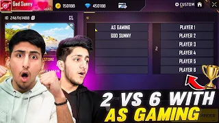 2 Vs 6 With A_s Gaming Pro Subscribers🤯😨- Free Fire India