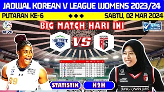 SUPER BIG MATCH !!! JADWAL MEGAWATI, DKK HARI INI (SABTU 02 MAR 2024) - HILLSTATE VS RED SPARKS
