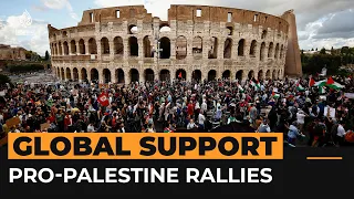 Hundreds of thousands protest in solidarity with Palestine | Al Jazeera Newsfeed