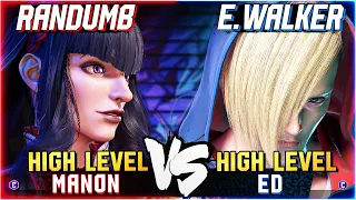 SF6 ▰ RANDUMB (Manon) vs ENDINGWALKER (Ed) ▰ Street FIghter 6 SF6