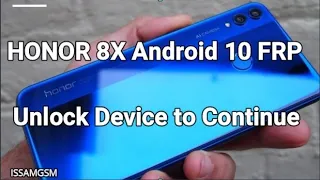 Bypass Google Account Honor 8X JSN-L21 | JSN-L21 Unlock Device to Continue Android 10