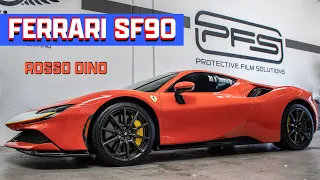 ROSSO DINO FERRARI SF90 STRADALE - PAINT CORRECTION, PPF, WINDOW TINT, CERAMIC COATING | PFS