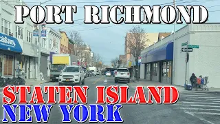 Port Richmond - Staten Island - New York City - 4K Neighborhood Drive