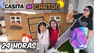 24 HORAS en una CASA DE CARTÓN! Mi Primer Reto de 24 Horas