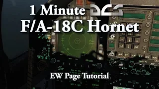 1 Minute DCS - F/A-18C Hornet - EW Page Tutorial