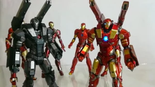 Preview of Sentinel Toys Re Edit Iron Man figures (displayed at greattoys x Sentinel toys Toycon)