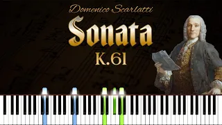 Sonata in A minor K.61 - Domenico Scarlatti | Piano Tutorial | Synthesia | How to play