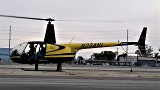 Robinson R44 "Doors Off" Helicopter Engine Start, Takeoff & Landing - N234NL