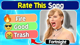 Rate the Song🔥🎶 | Most popular songs from Taylor Swift's Tortured Poets Department Album😍