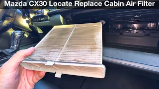 Mazda CX-30 How to locate and replace cabin air filter