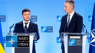 NATO Secretary General with the President of Ukraine 🇺🇦 Volodymyr Zelenskyy, 04 JUN 2019