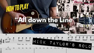 How to play: The Rolling Stones "All down the line" | Mick Taylor's Solo