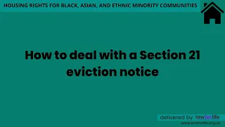 How to deal with a Section 21 eviction notice