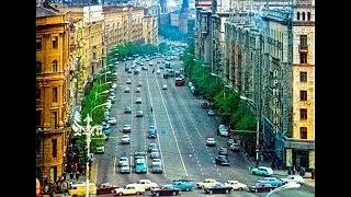 Москва. улица Горького, сейчас Тверская. Путешествие по старинной улице. столицы. Фильм