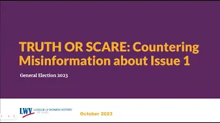 Truth or Scare: Answering Questions about Issue 1 - October 21, 2023