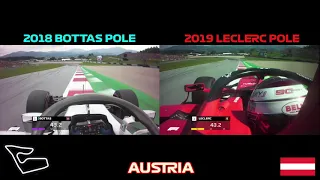 F1 - 2018 Mercedes vs 2019 Ferrari - Pole - Austria