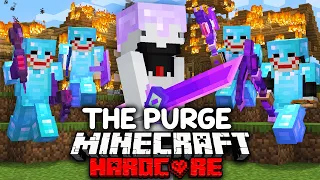 100 Players Simulate The PURGE in Minecraft