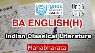 INDIAN CLASSICAL LITERATURE-MAHABHARATA BA ENGLISH (H) IGNOU CLASS #ignou #ignouclasses