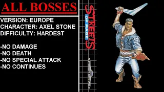 Streets of Rage [Europe] (Sega Mega Drive) - (All Bosses | Hardest Difficulty)