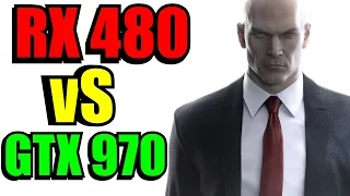 HITMAN RX 480 OC vS GTX 970 OC | DX12 1080p Maxed Out | FRAME-RATE TEST COMPARISON