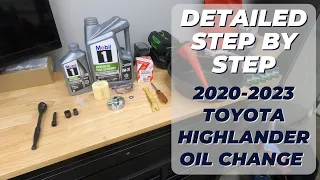 2020-2023 Toyota Highlander oil change Step By Step Canister filter
