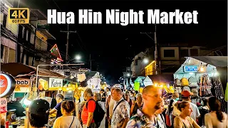 [4K🇹🇭] Hua Hin Thailand | Night Walk Hua Hin Night Market |  Best place to visit | Feb 2023 /60fps