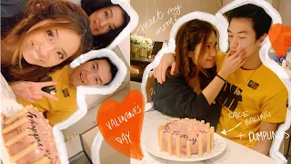 VALENTINES VLOG *funny* SPENDING VALENTINE'S WITH ASIAN MOM ( chinese new year, baking a cake)