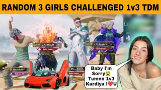 🥵Random 3 Girls Players Call Me Noob / 1v3 TDM Challenge / BGMI Best Noob Prank SHOCKING REACTION #5