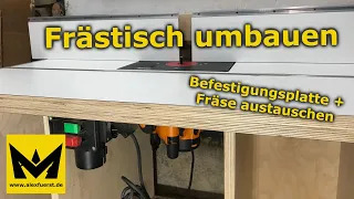 Upgrade meines Frästischs - neue Fräse, neue Einlegeplatte