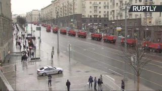 27.04.17.Проезд военной техники по Тверской на репетицию парада Победы-2017