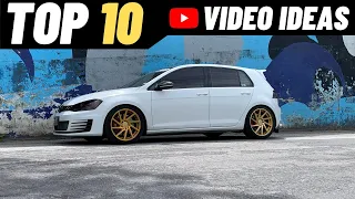 Top 10 YouTube Content Ideas // Car Channels