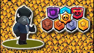 PLAYING CROW NONSTOP to 500 Trophies! // Brawl Stars Wins & Fails