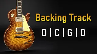 Rock Pop BACKING TRACK in D Mixolydian | 80 BPM | D C G D | Guitar Backing Track