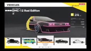 The Crew 2 How to get the DMC-12 RAD Edition