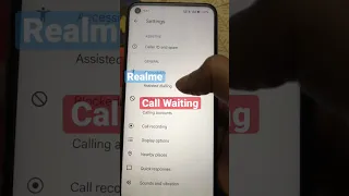 Turn on Call Waiting on Realme Mobile
