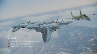 Ace Combat Infinity: pair T-50 PAK FA and four Su-35 Skin 03 Russian Air Force, B7R