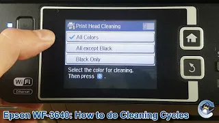 Epson Workforce WF-3640: How to do Printhead Cleaning Cycles and Improve Print Quality