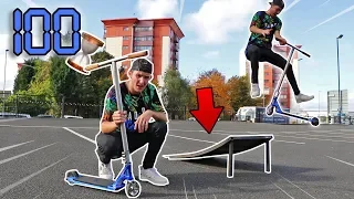 100 KICKER SCOOTER TRICKS IN 1 HOUR CHALLENGE