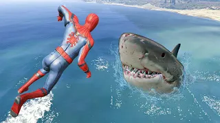 GTA 5 Water Ragdolls | SPIDER-MAN Compilation  (Euphoria Physics, Fails, Funny Moments) Ep.99