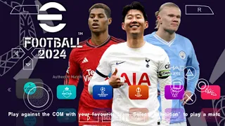 eFOOTBALL PES 2024 PPSSPP ISO Camera PS5 English Version No Save Data & No Textures Latest Update