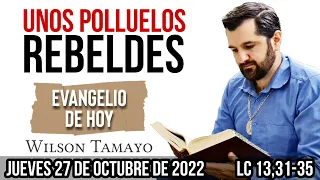 Evangelio de hoy Jueves 27 de Octubre (Lc 13,31-35) | Wilson Tamayo | Tres Mensajes