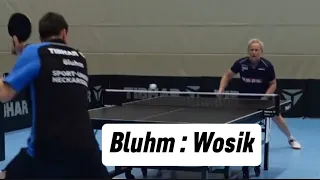Der 2fache Deutsche Meister T.Wosik(2297TTR) gegen Abwehr ASS F.Bluhm(2301TTR)
