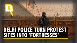 Red Fort Violence | Police Fortify Delhi Borders Using Iron Spikes, Nails, Barbed Wire | The Quint