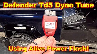 Defender Td5 dyno remap with Alive Power Flash