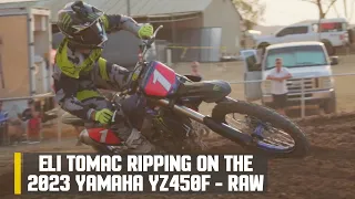 Eli Tomac Ripping on the 2023 Yamaha YZ450F! - RAW