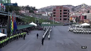 Presidente Luis Arce participa en la graduación de la promoción LXXXIV de la ANAPOL