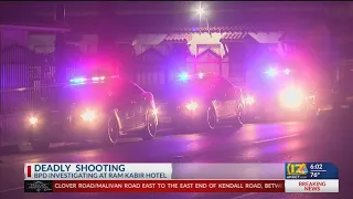 One person dead, suspect at large after Union Avenue motel shooting