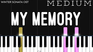 Winter Sonata OST - My Memory | MEDIUM Piano Tutorial